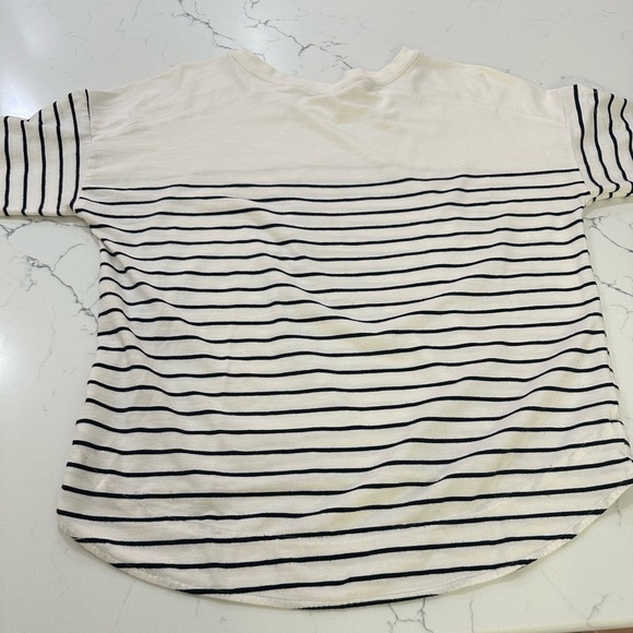 Woman's Gap Mickey Mouse Striped Shirt - Black & White Size Small - Picture 4 of 8